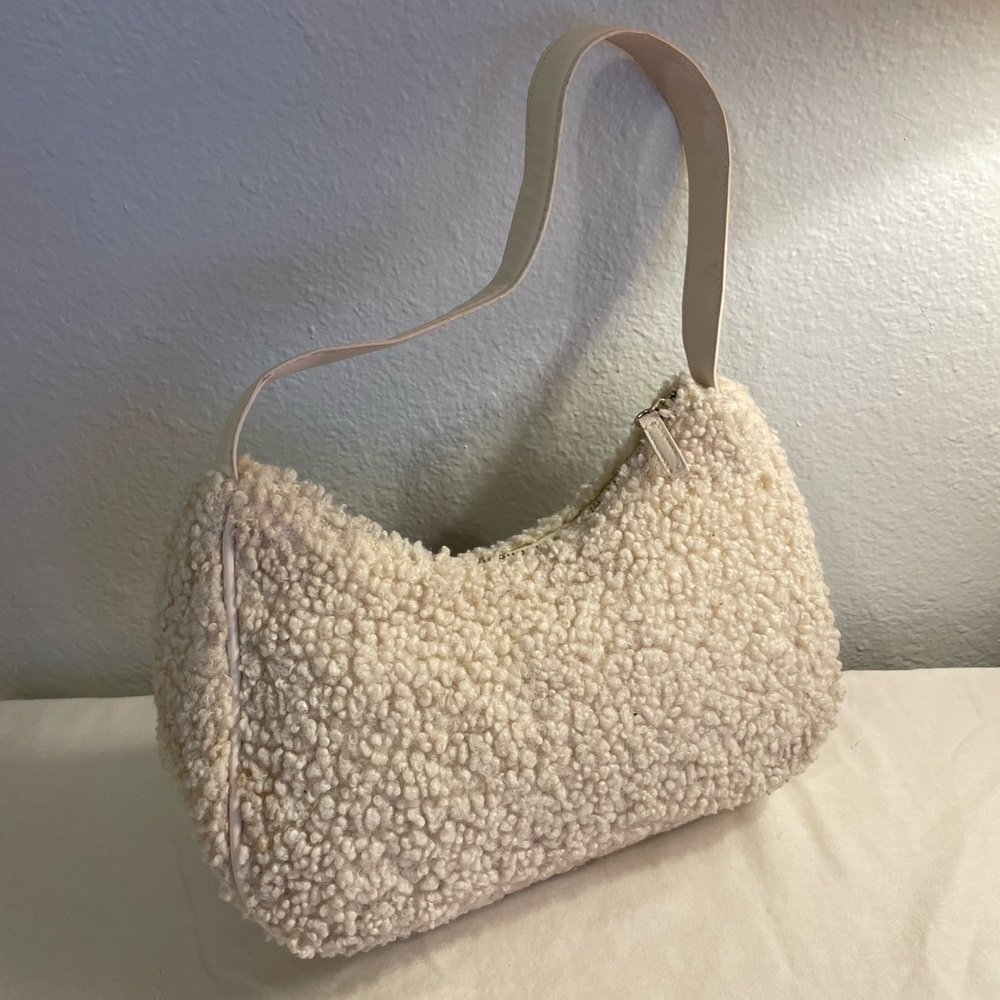 Faux Sherpa Shoulder Bag